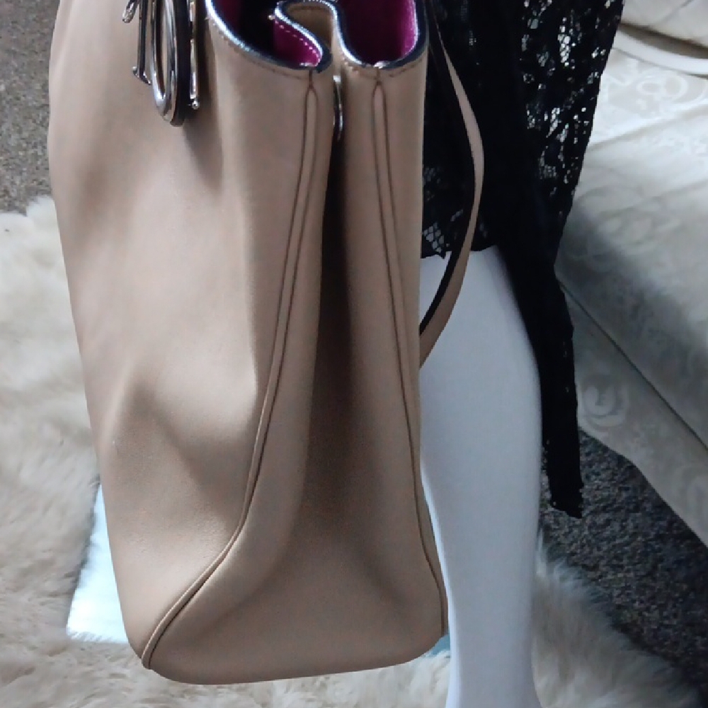 **Sale** Dior Beige Tote And Her Baby... with Pink Interior and Silver Hardware - Picture 5 of 16